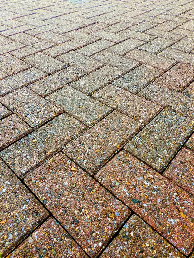 Block paving driveway cleaning after photo