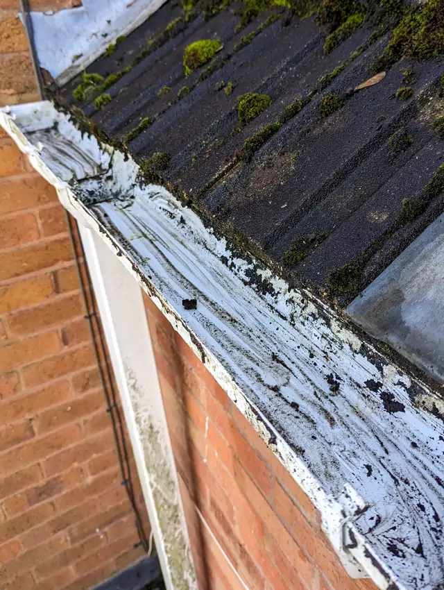 Gutter cleaning upvc gutter after photo